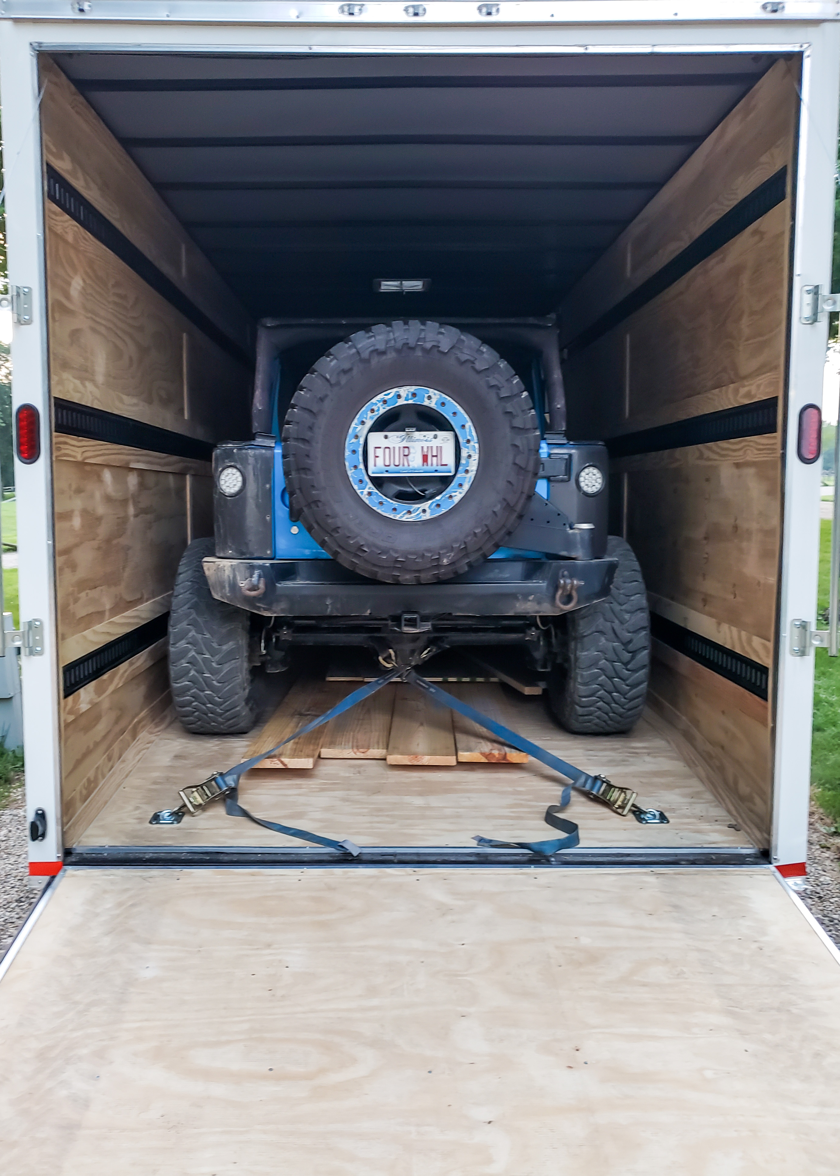 Jeep inside new upgrade trailer